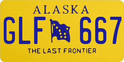 AK license plate GLF667