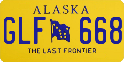 AK license plate GLF668
