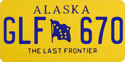 AK license plate GLF670