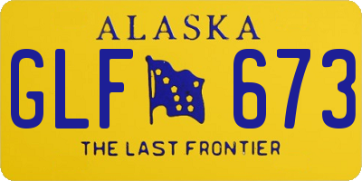 AK license plate GLF673