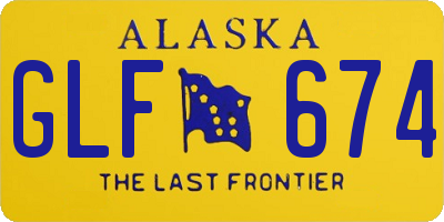 AK license plate GLF674