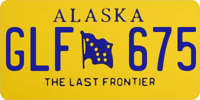 AK license plate GLF675