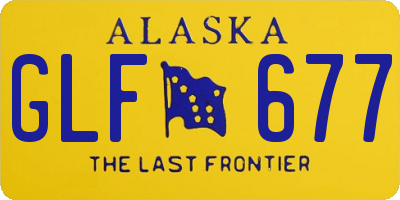 AK license plate GLF677