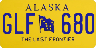 AK license plate GLF680