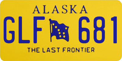 AK license plate GLF681