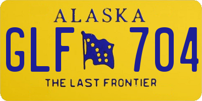 AK license plate GLF704