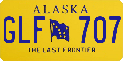 AK license plate GLF707