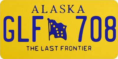 AK license plate GLF708