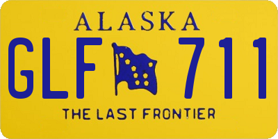 AK license plate GLF711