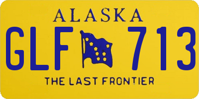 AK license plate GLF713