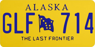 AK license plate GLF714