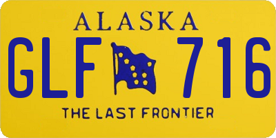 AK license plate GLF716