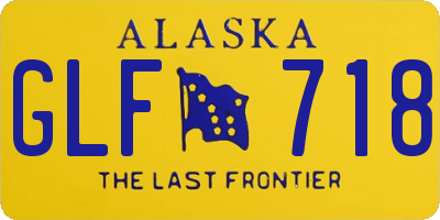 AK license plate GLF718