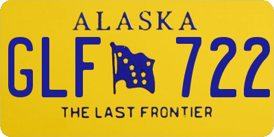 AK license plate GLF722