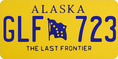 AK license plate GLF723