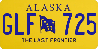 AK license plate GLF725