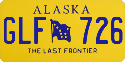 AK license plate GLF726