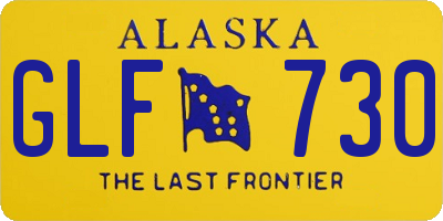 AK license plate GLF730