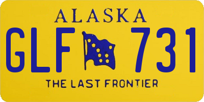 AK license plate GLF731