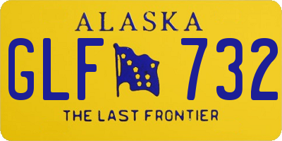 AK license plate GLF732