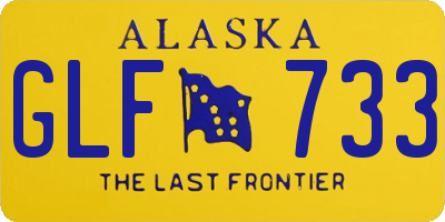 AK license plate GLF733