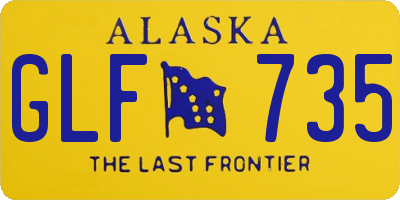 AK license plate GLF735