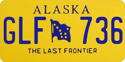 AK license plate GLF736