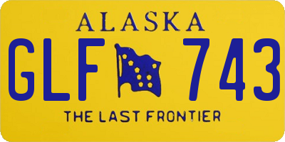 AK license plate GLF743