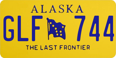 AK license plate GLF744