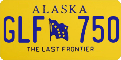 AK license plate GLF750