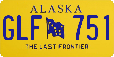 AK license plate GLF751