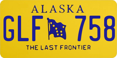 AK license plate GLF758