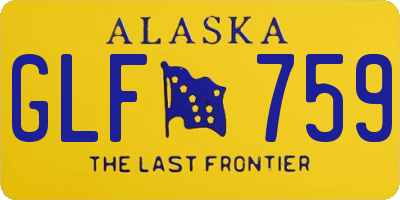 AK license plate GLF759