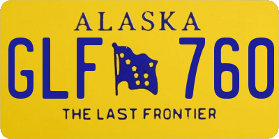 AK license plate GLF760