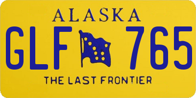 AK license plate GLF765