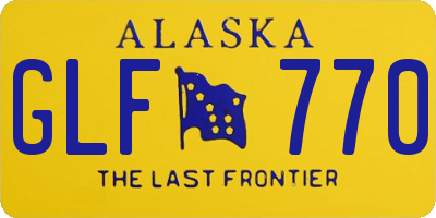 AK license plate GLF770
