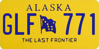AK license plate GLF771