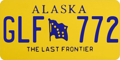 AK license plate GLF772