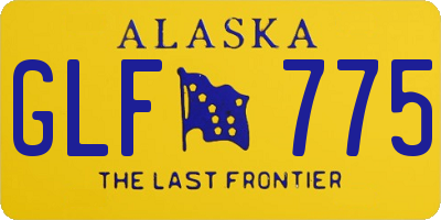 AK license plate GLF775