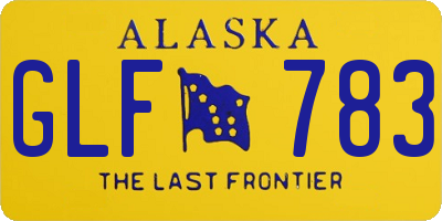 AK license plate GLF783