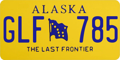 AK license plate GLF785