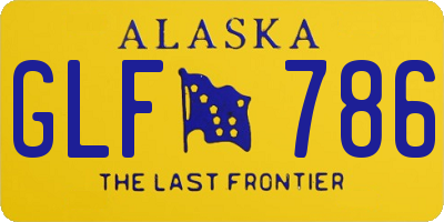 AK license plate GLF786