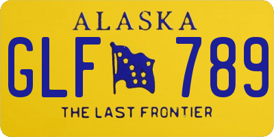 AK license plate GLF789