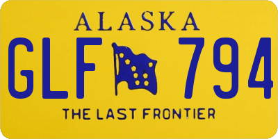 AK license plate GLF794