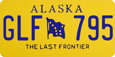 AK license plate GLF795