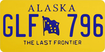 AK license plate GLF796