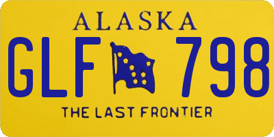 AK license plate GLF798