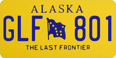 AK license plate GLF801