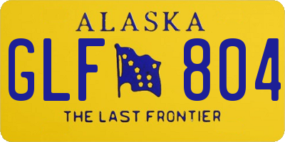 AK license plate GLF804