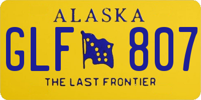 AK license plate GLF807
